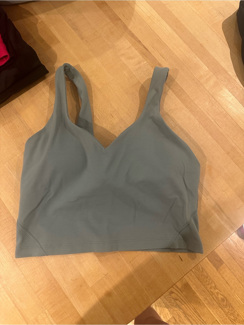 lululemon Longline V-Neck Bralette in Sage color